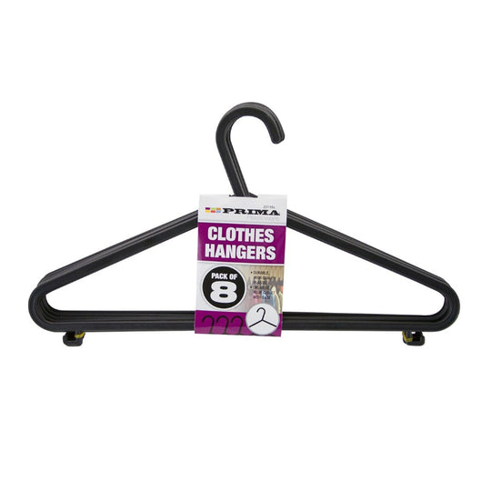 Prima Adult Plastic Hangers 8 Pack