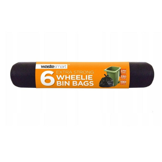 Wastesmart Extra Strong Black Wheelie Bin Bags 5 Pack Roll