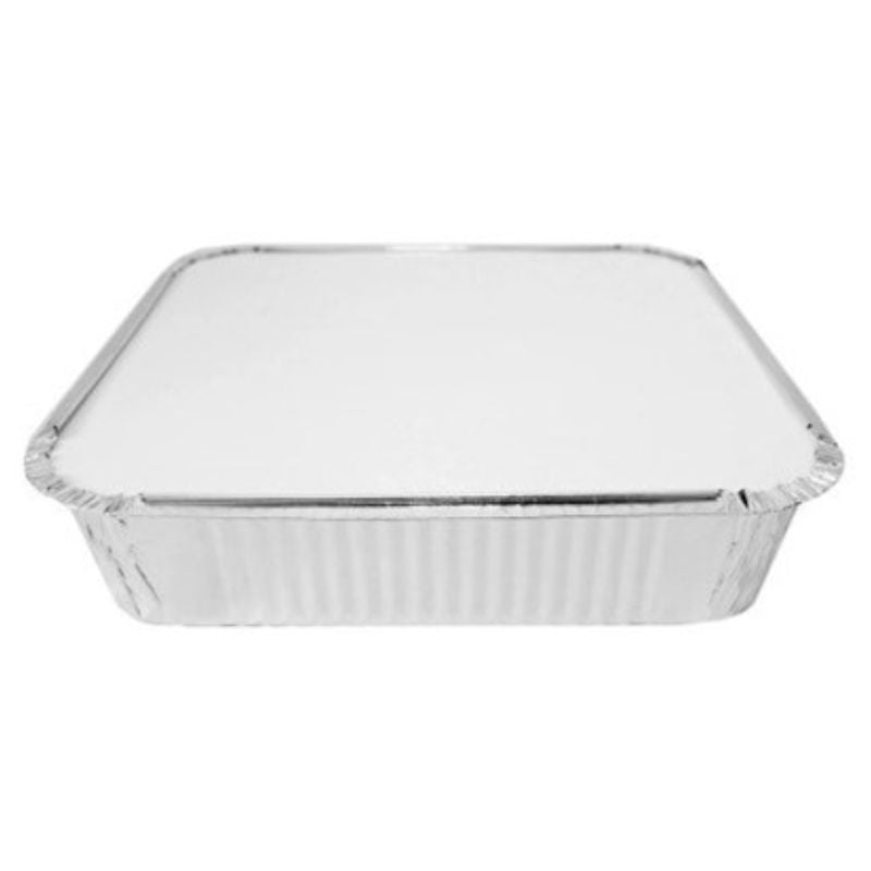 Delight Plus Foil Containers With Lids 9X9 2 Pack Wholesale