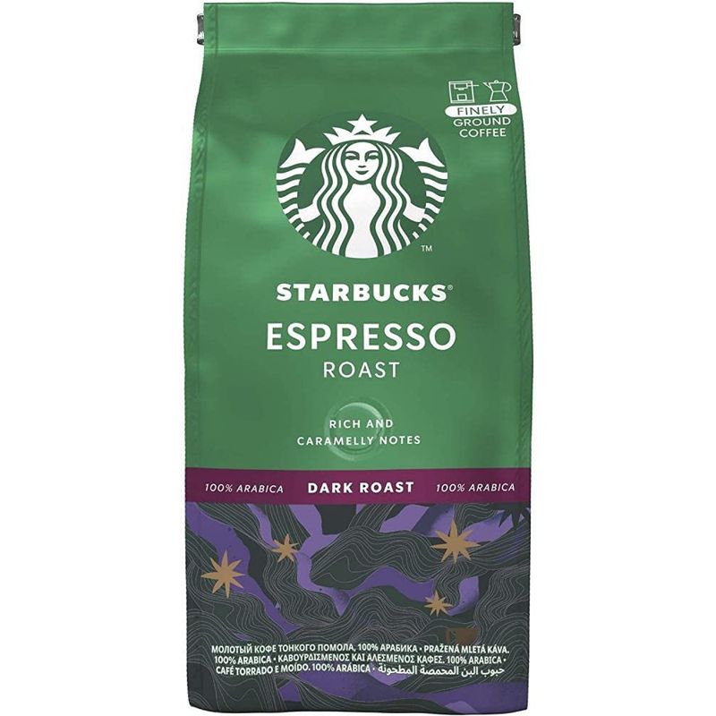 STARBUCKS Dark Espresso Roast Fine Roast & Ground coffee bag 200g Ca