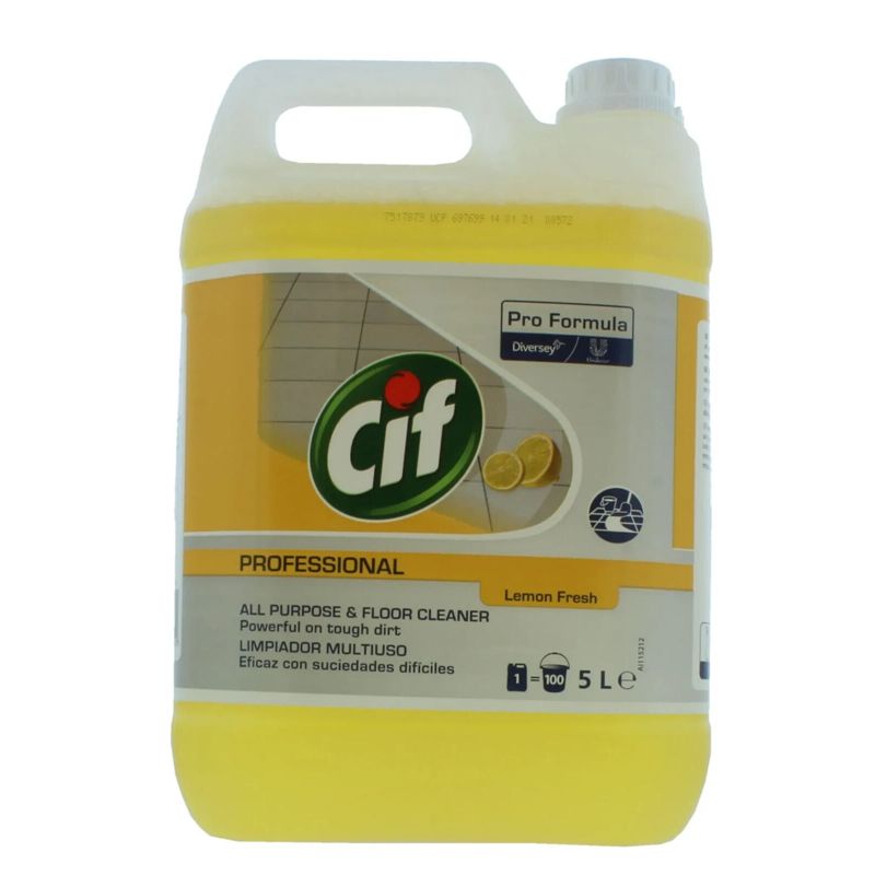 CIF Professional All Purpose & Floor Cleaner Lemon Fresh 5L Case of