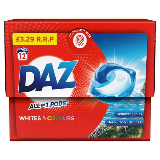 Daz All in 1 Laundry Washing Pods 12w PMP £3.29 - Case of 4