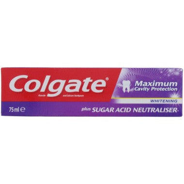Colgate Toothpaste Maximum Cavity Protection Whitening 75ml - Case of 12