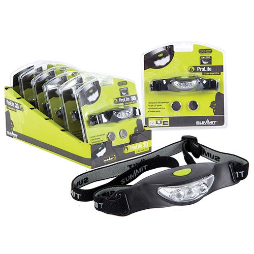 Summit Ultra Lite 3LED headlamp light with batteries