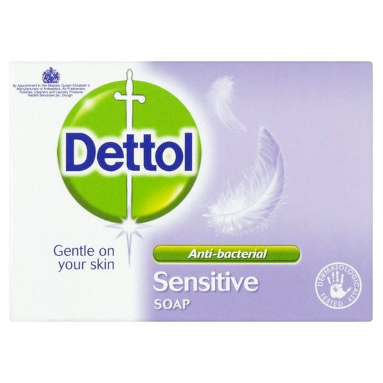 Dettol Antibacterial Sensitive Soap Bar 100g - Case of 6