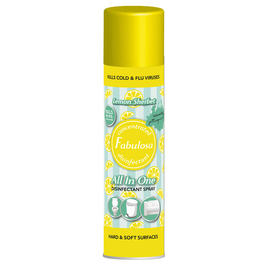 Fabulosa All in One Disinfectant Spray Lemon Sherbet 400ml - Case of 12