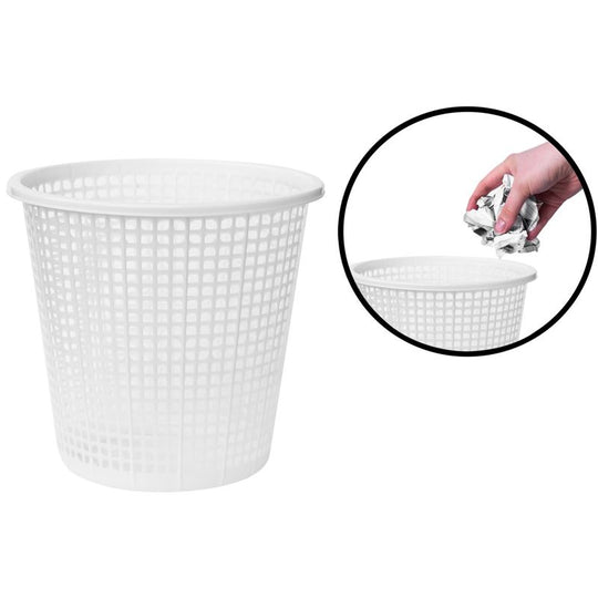 RSW Mesh Plastic Waste Bin White