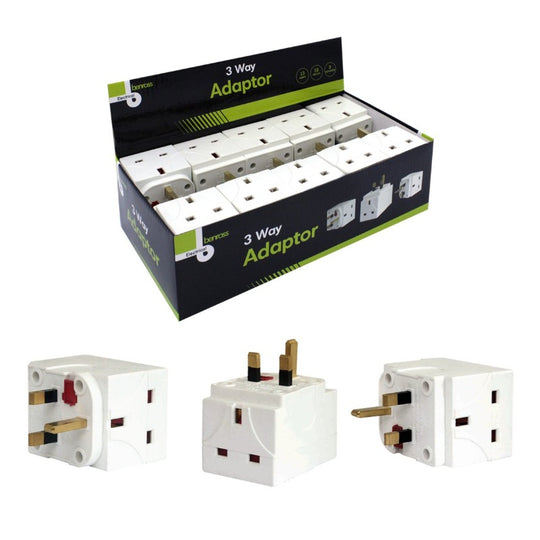 Benross Mains 3 Way Adapter 13A Fused - Case of 10