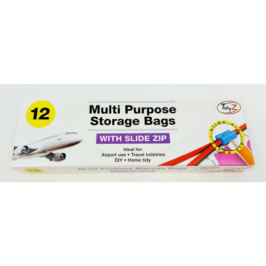TidyZ Resealable Slide Zip Freezer Bags 12 Pack
