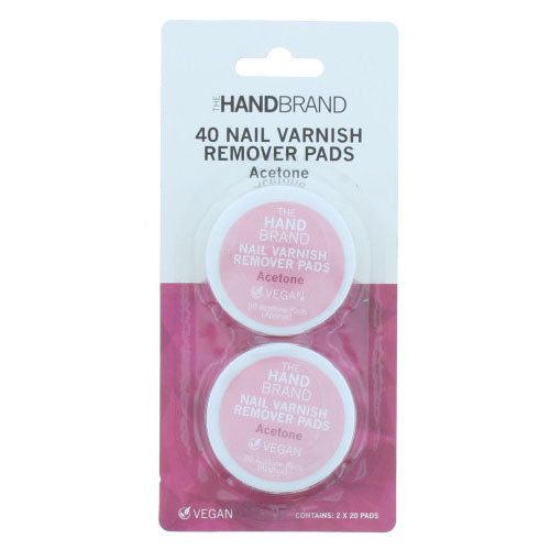 Hand Brand Nail Varnish Remover Pads 40 Pack