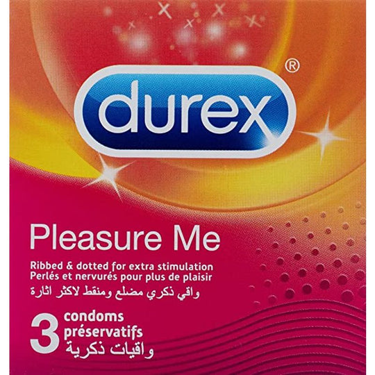Durex Pleasure Me Condoms 3 Pack - Case of 12