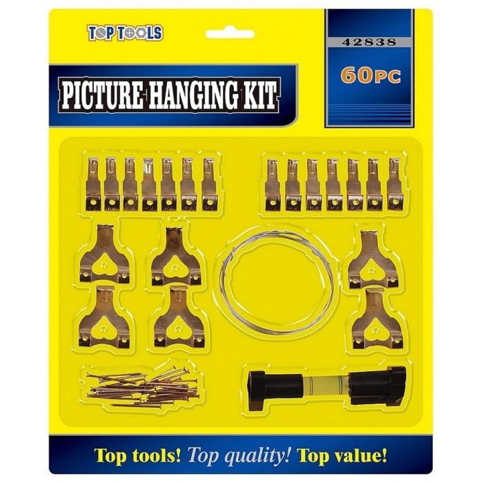 Top Tools Picture Hanging Kit 60 Pieces Wholesale