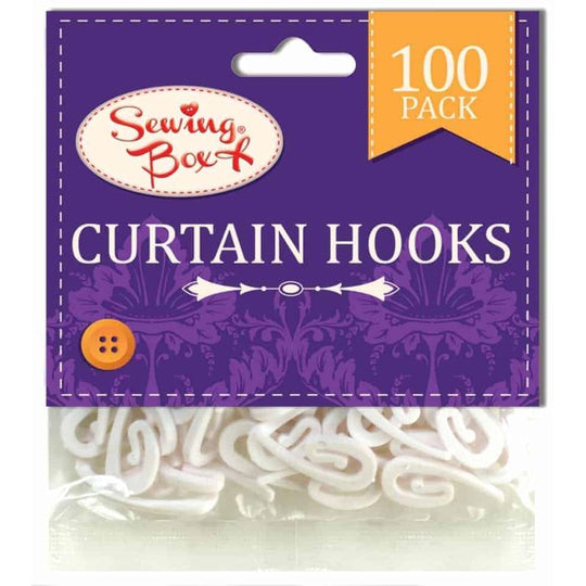 Sewing Box Curtain Hooks 100Pk