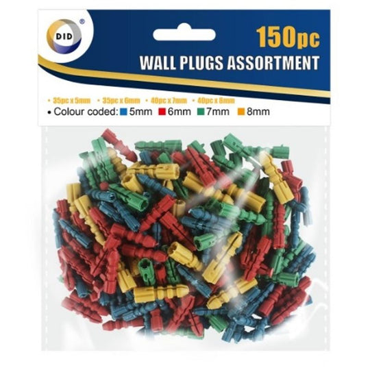 DID Wall Plugs Assortment 150 Pack