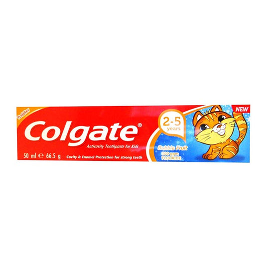 Colgate Anticavity Toothpaste For Kids 2-5 Years Bubblefruit 50ml - Case of 12