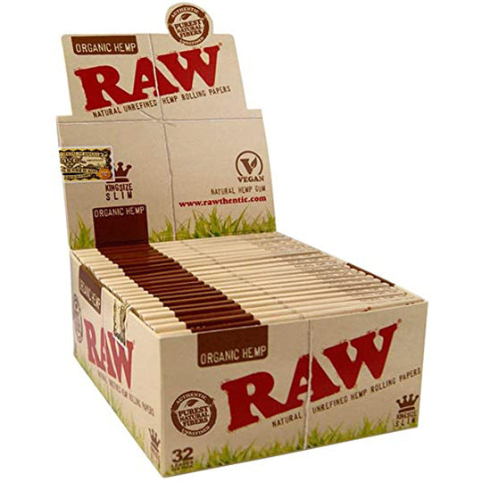 RAW Rolling Papers Organic Hemp King Size Slim - Case of 24