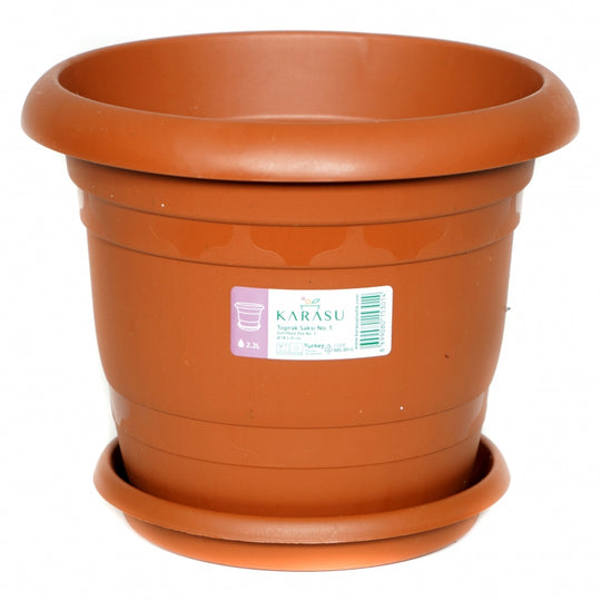 Hobby Life Round Plant Pot with Saucer No 1