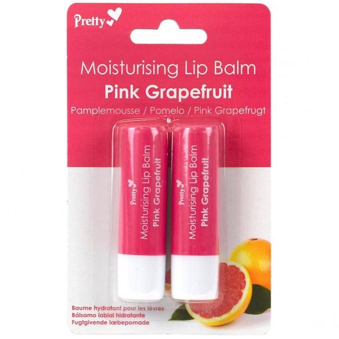 Pretty Moisturising Lip Balm Pink Grapefruit 2 pack Case of 12 Wholesale