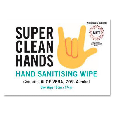 Super Clean Hand Sanitising Wipes - Case of 1000