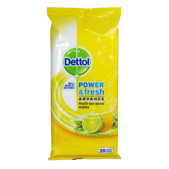 Dettol Wipes Large Antibacterial Lemon