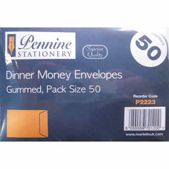 Dinner Money Envelopes 50 pack Wholesale