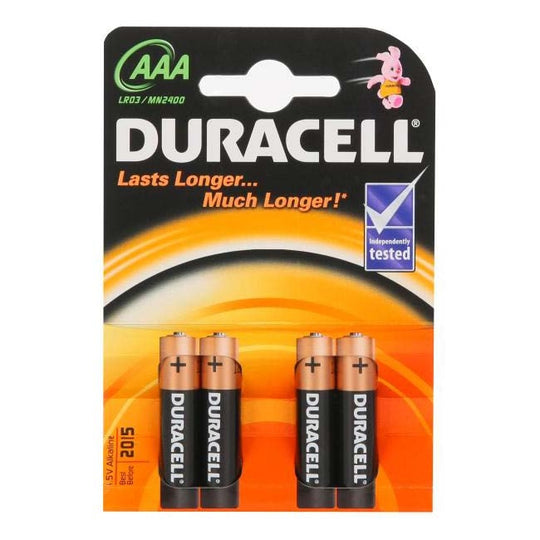 Duracell Basic AAA Battery 4 Pack - Case of 10