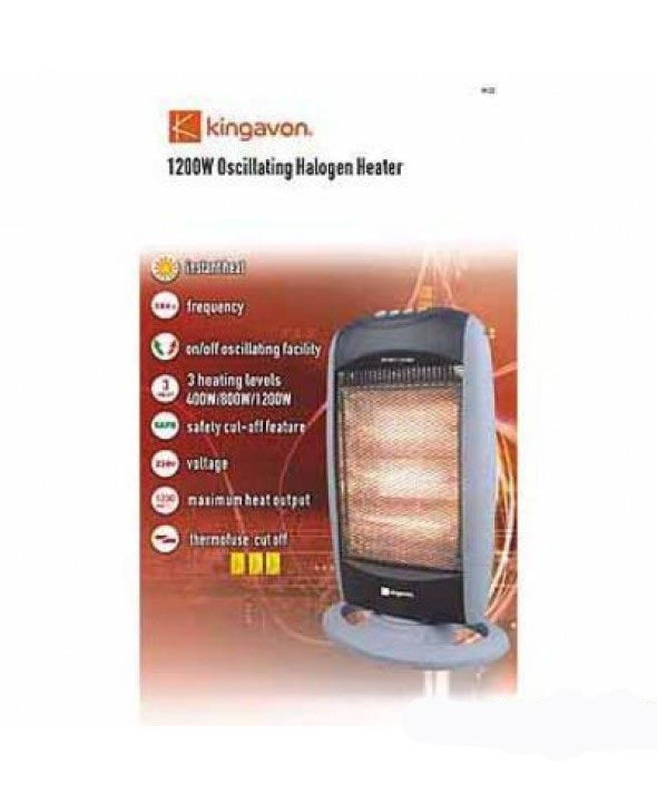 Kingavon Oscillating Halogen Heater with Remote Control 1200W Wholesale