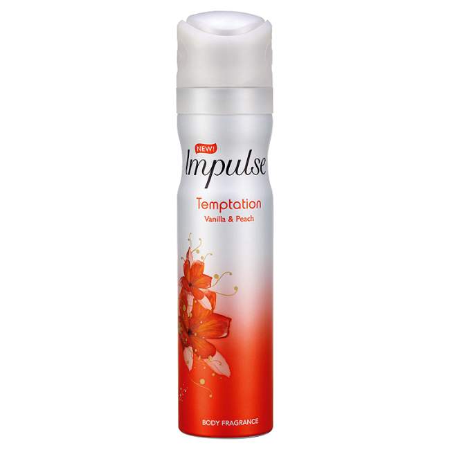Impulse Ladies Deodorant Body Spray Temptation 75ml Case of 6 Wholesale