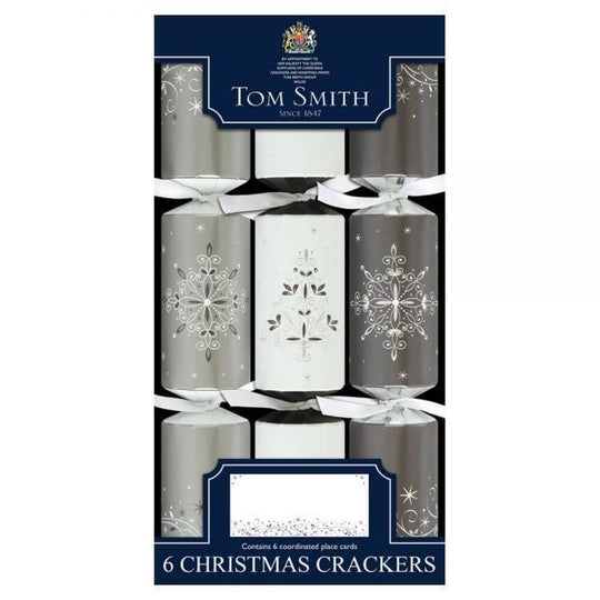 Tom Smith Silver & White Christmas Crackers