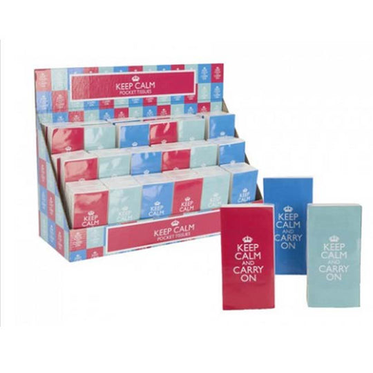 'KEEP CALM AND CARRY ON' 3 PLY POCKET TISSUES
