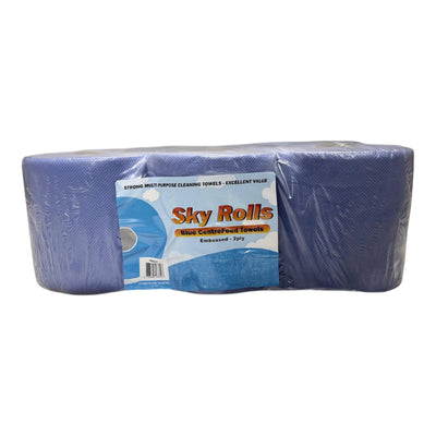 Sky Blue Value Centrefeed Paper Tissue 6 Roll Pack