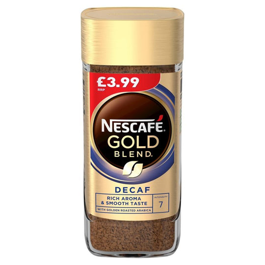 Nescafe Gold Blend Decaf Instant Coffee Signature Jar 95g PM £3.99 - Case of 6