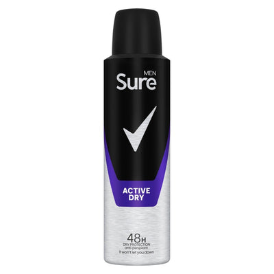 Sure Men Anti Perspirant Active Dry 150ml - Case of 6