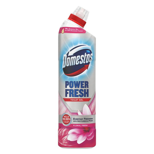 Domestos Power Fresh Floral Toilet Cleaner Gel 750ml - Case of 6