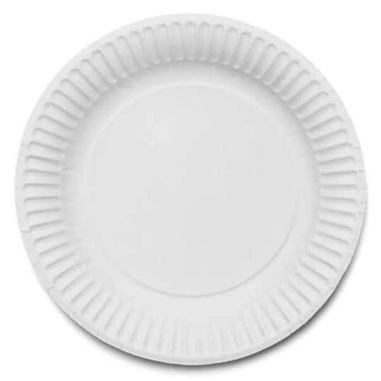 E-lite Disposable Paper Plates 23cm (9”) White 25 Pack