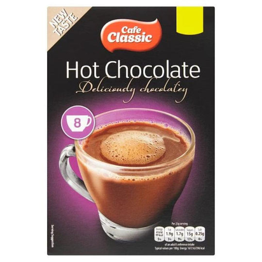 Café Classic Hot Chocolate 8 Pack PMP £1.19 - Case of 8