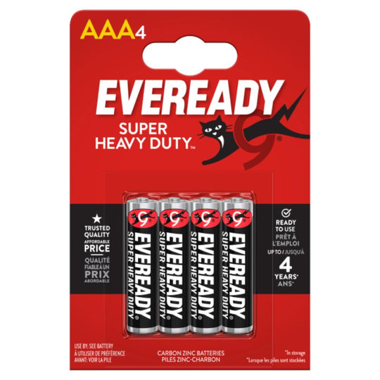 Eveready Super Heavy Duty AAA 4 Pack - Case of 12