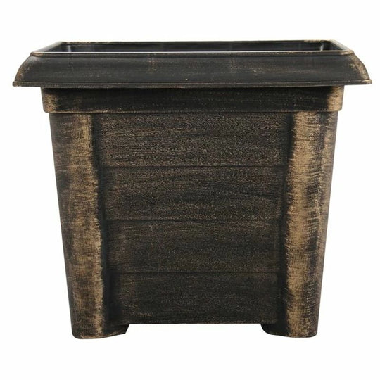 Trafalgar Square Planter 27cm x 27cm Black with Bronze