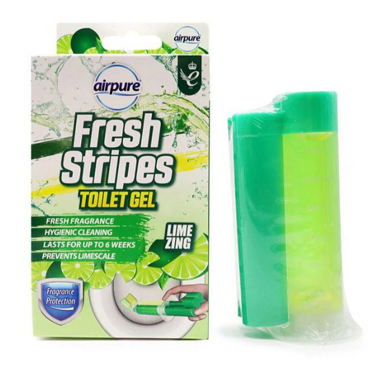 Airpure Fresh Stripes Toilet Gel Lime Zing 45ml