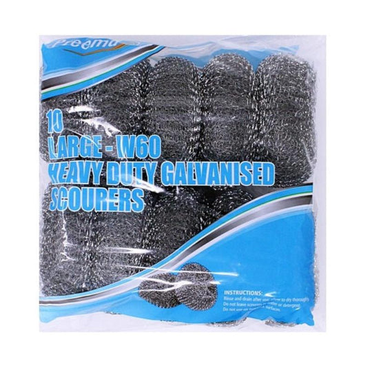Heavy Duty Galvanised Scourers Large W60 Pack Of 10