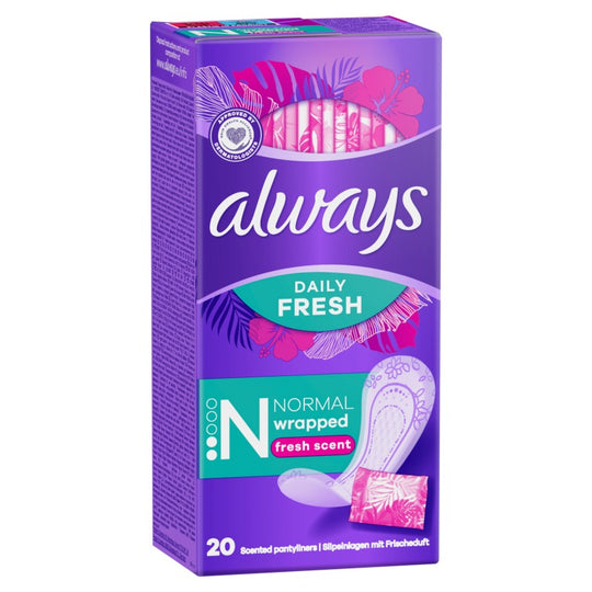 Always Dailies Liners Fresh 20ct - Case of 6