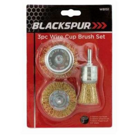 Blackspur Wire Cup Brush Set 3 Pack