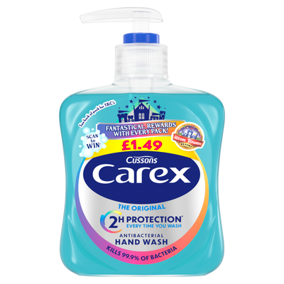 Carex Handwash Original 250ml PMP £1.49 - Case of 6