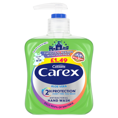 Carex Handwash Aloe 250ml PMP £1.49 - Case of 6