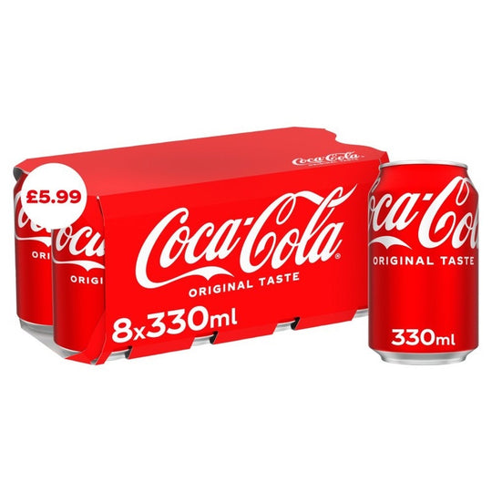 Pallet Deal : 2,760 x Coca-Cola Original Taste 330ml 8 Pack Cans PMP £5.99 (115x3/8pk)