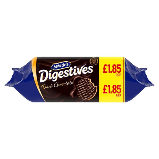 McVitie's Dark Chocolate Digestives Biscuits 266g PMP £1.85 - Case of 15