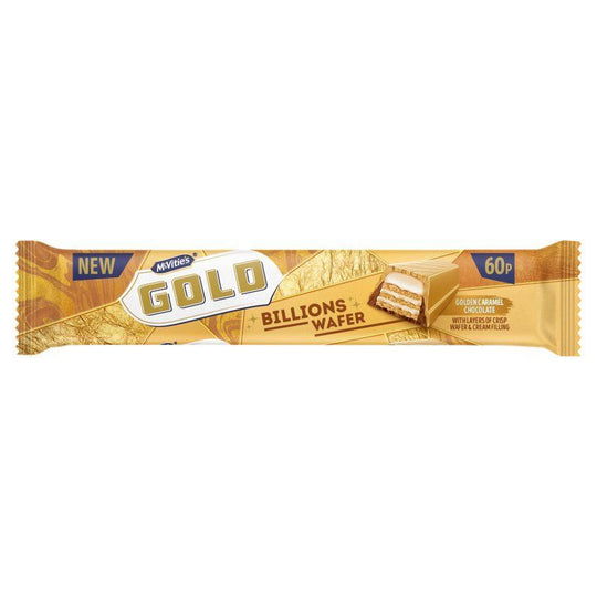 McVitie's Gold Billion Wafer Bars 24 Pack CDU 39.5g PMP 60p - Case of 24