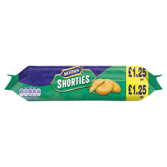 McVitie's Shorties Biscuits 300g PMP £1.25 - Case of 12