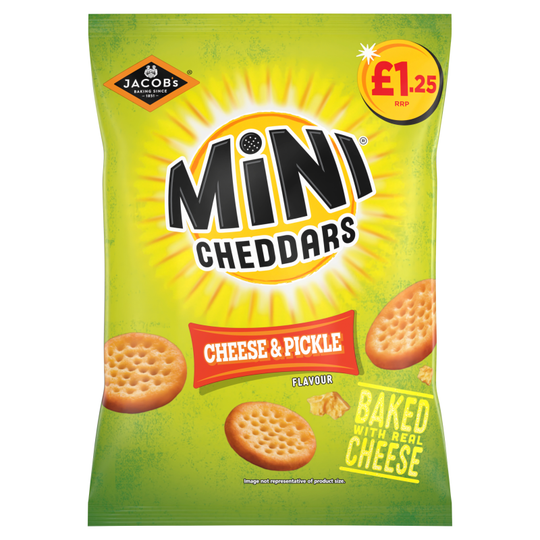Mini Cheddars Cheese & Pickle 90g PMP £1.25 - Case of 15