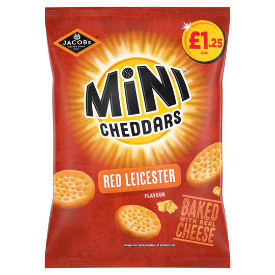 Mini Cheddars Red Leicester 90g PMP £1.25 - Case of 15